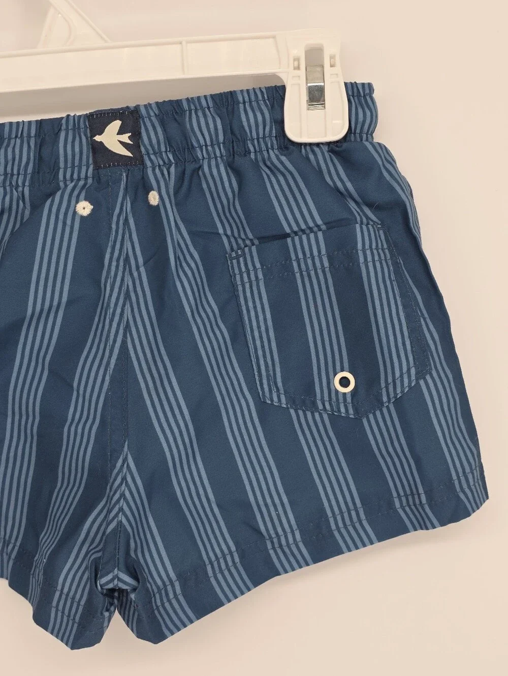 Boys Zara Swim Trunks Size 6 Years Blue Striped NWT